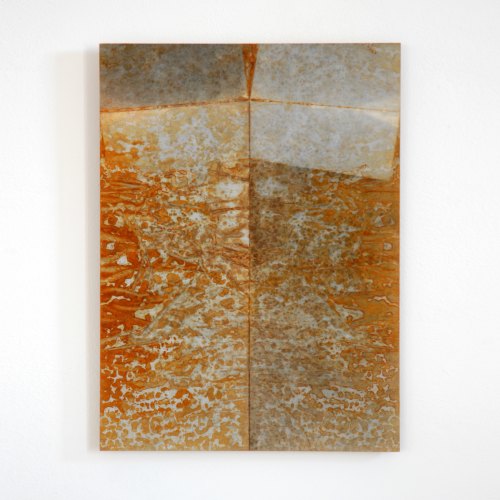 Tafeln Series II, 41 x 30,5 cm, Ink, Iron Oxide on Japanese Paper on MDF Board, 2014