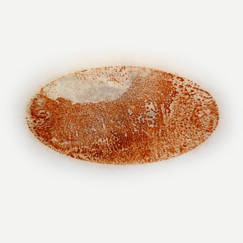 Oval, 120 x 80 cm, Iron Oxide and Acrylic on Canvas, 2014