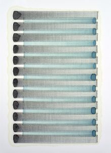 Abbildung Werk „Blue Stripes“ von Sibylle Gröne, 2024.